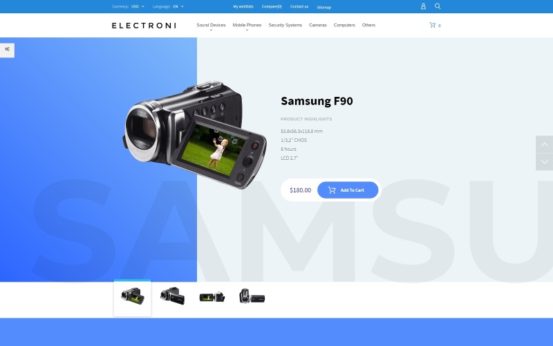 электронные устройства prestashop тема