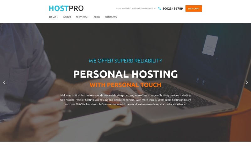 тема WordPress hostpro
