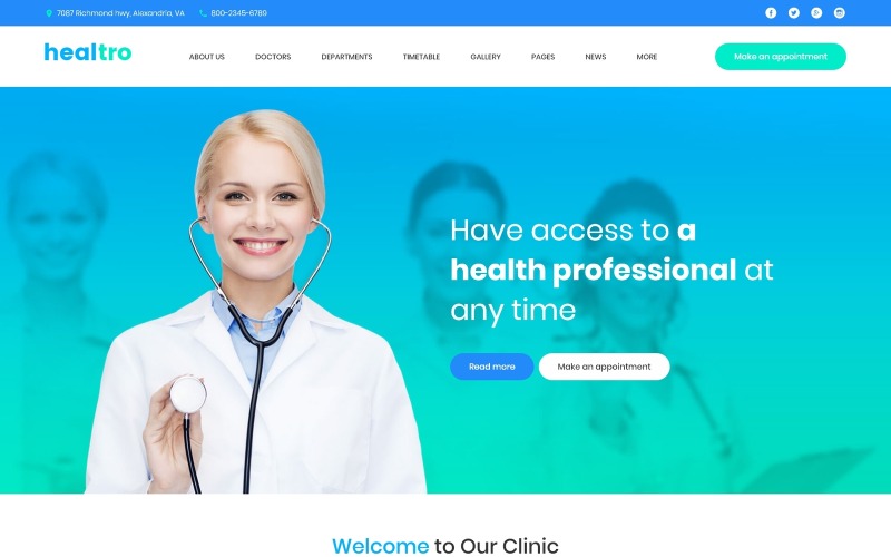 частная медицинская клиника отзывчивая тема wordpress