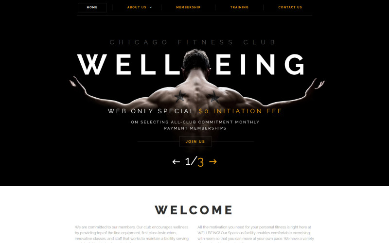 шаблон сайта wellbeing