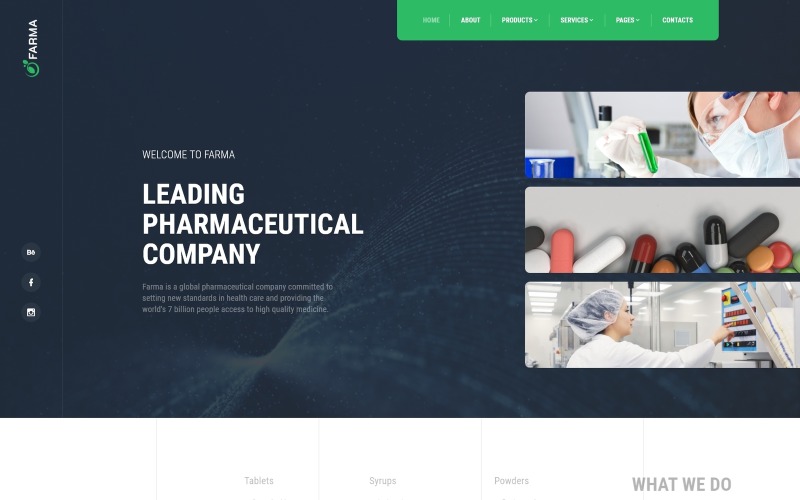 аптека многостраничный чистый bootstrap html шаблон сайта