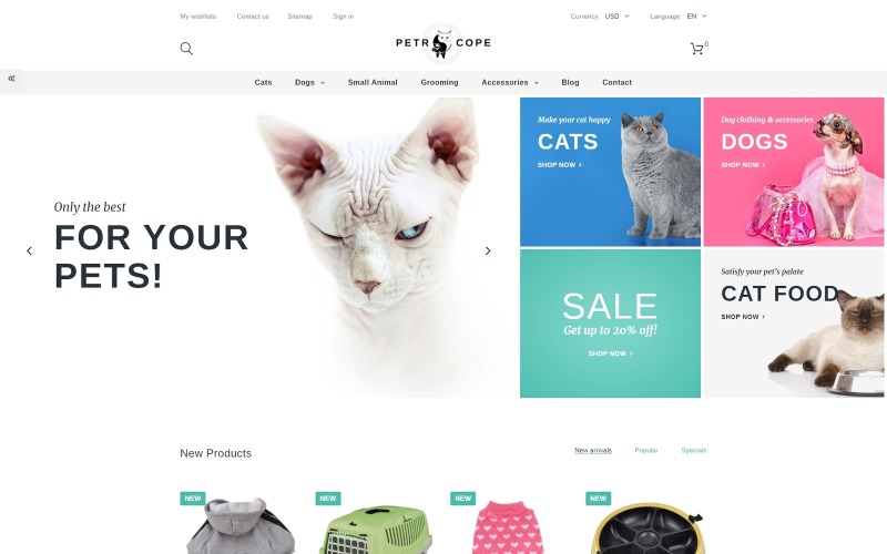 тема petrocope prestashop