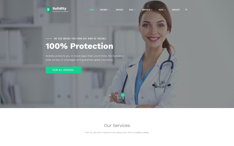 страхование многостраничный чистый html bootstrap шаблон сайта