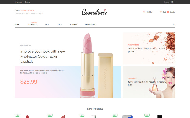 cosmetorix shopify тема