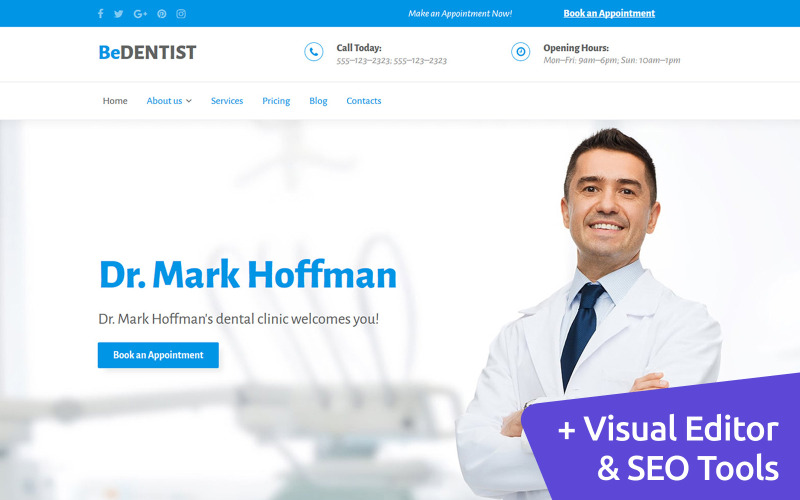 шаблон dental clinic moto cms 3