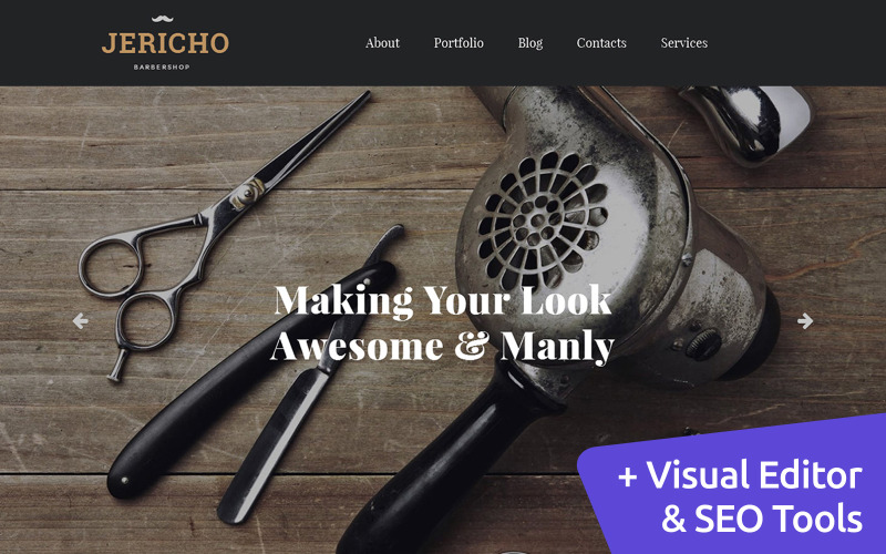 шаблон barbershop moto cms 3