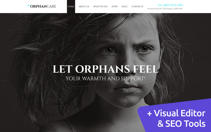 шаблон child charity moto cms 3