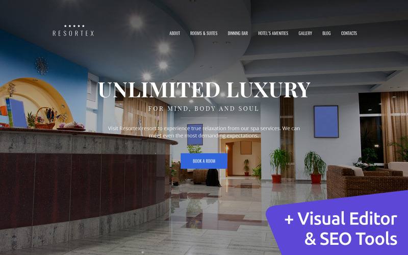 hotels premium moto cms 3 шаблон