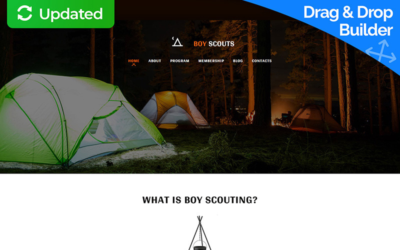 Summer Camp Moto CMS 3 Template