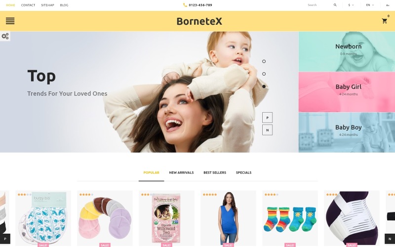 тема магазина для беременных prestashop