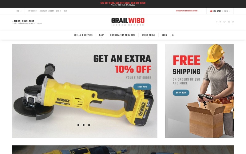 тема grailwibo magento