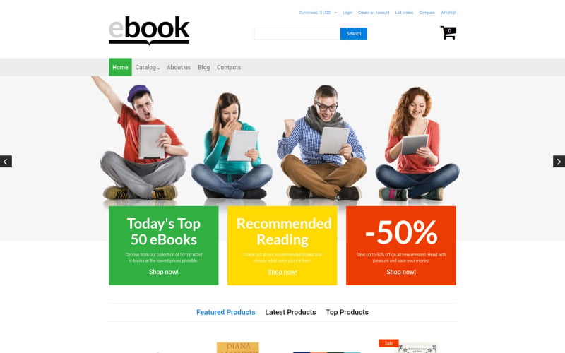 шаблон virtuemart для электронных книг