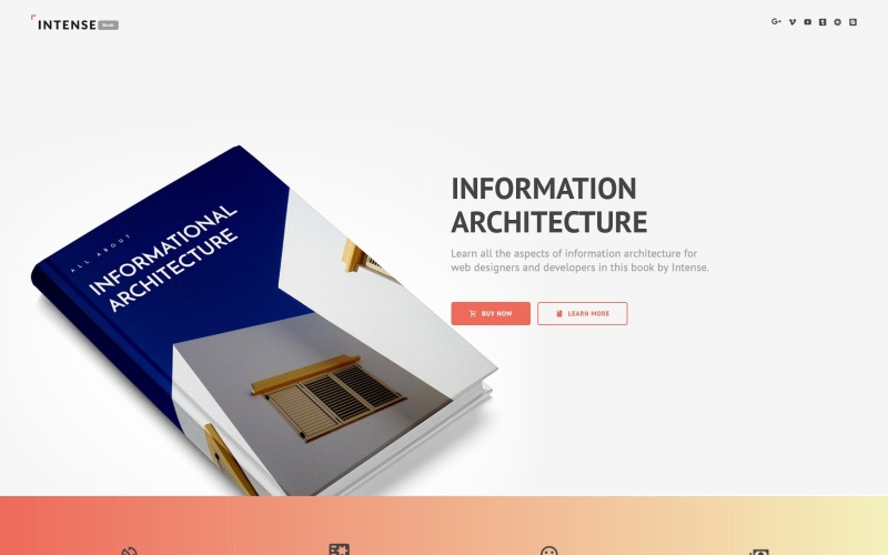 интенсивный шаблон целевой страницы книги
