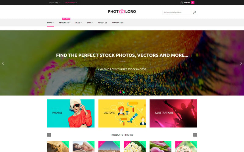 тема photoloro shopify