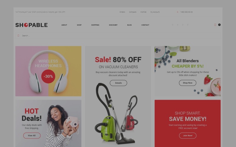 multiconcept store отзывчивая тема woocommerce