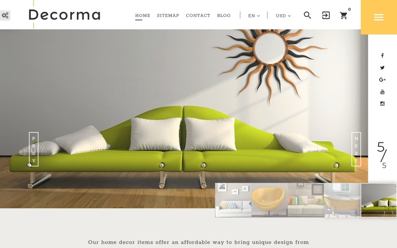 дизайн интерьера prestashop theme