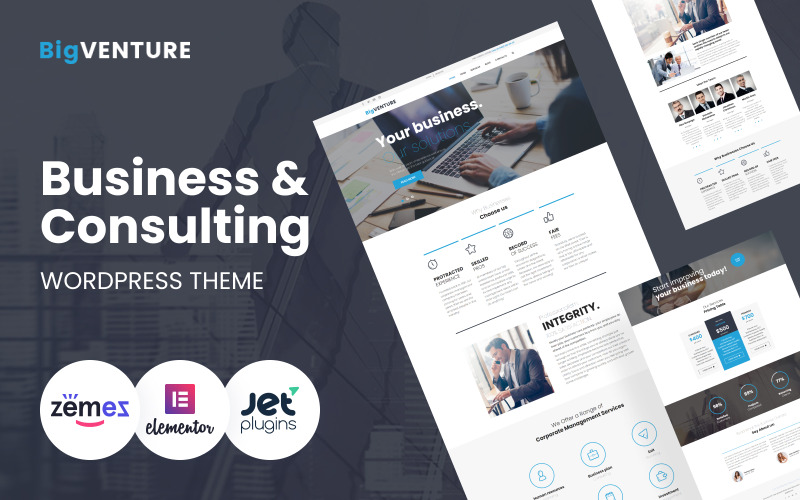 бизнес и консалтинг wordpress elementor theme