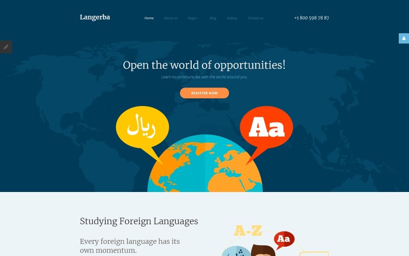 языковая школа joomla шаблон