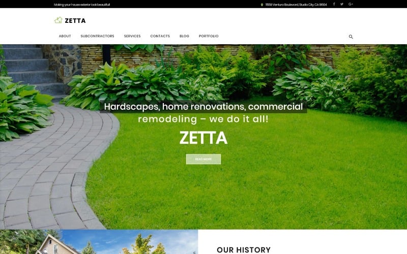 экстерьер, сад и ландшафт wordpress тема