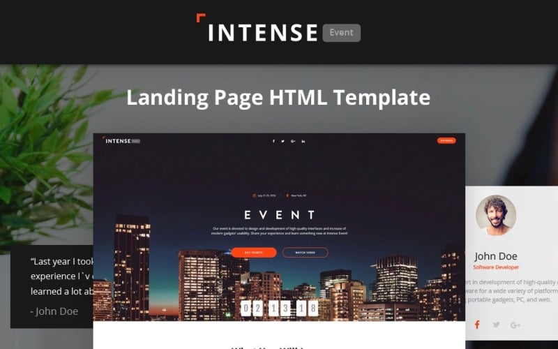 планировщик событий html5 шаблон целевой страницы