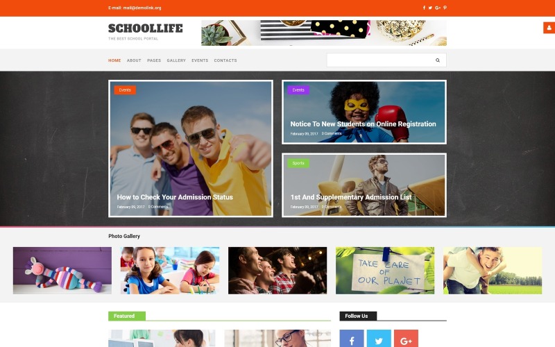 школьный блог joomla шаблон
