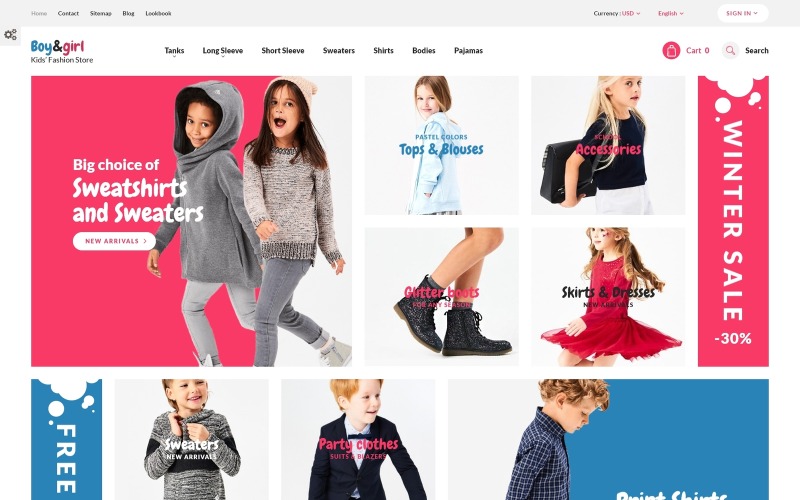 детская мода отзывчивая тема prestashop