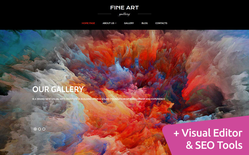 шаблон art gallery moto cms 3