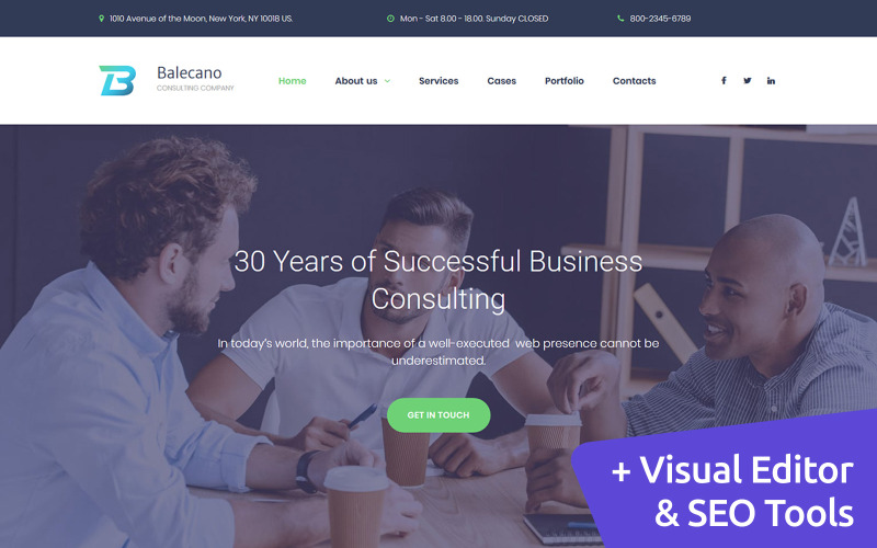 finance &amp; consulting premium moto cms 3 шаблон