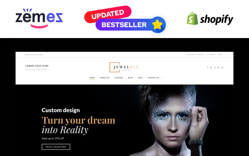 jewelry responsive online shop template shopify theme