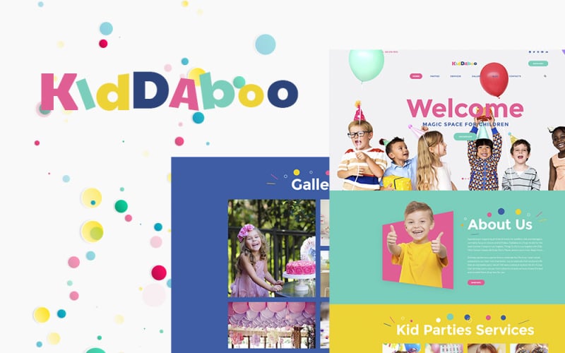kid parties services адаптивная тема wordpress