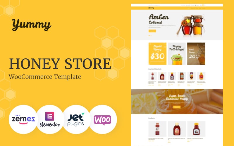 тема медового магазина woocommerce