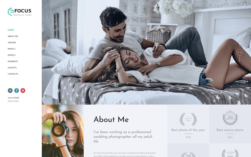 фотограф портфолио шаблон сайта