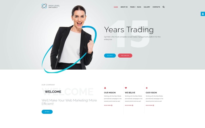 шаблон smm агентства joomla