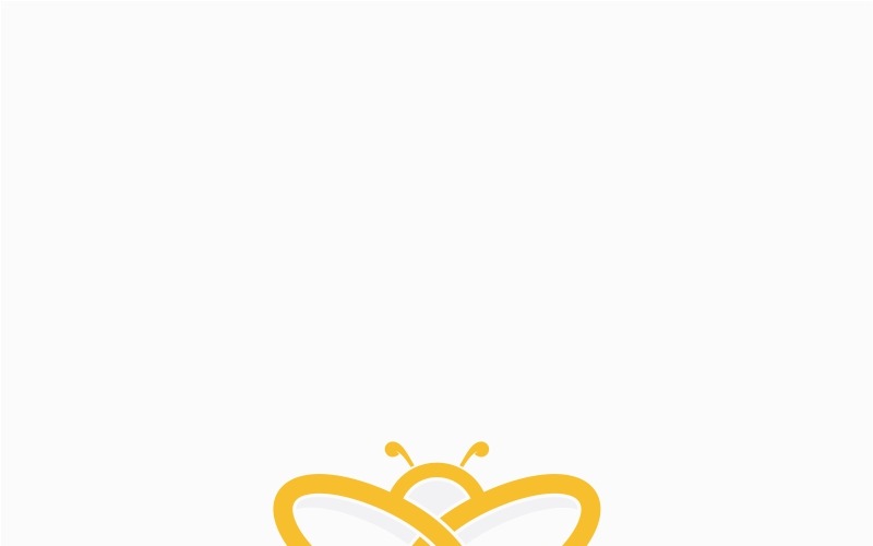 Download Шаблон логотипа "Infinity Bee Logo template" / Infinity Bee Logo template - Шаблон логотипа на тему графика infinity infinite limitless endless loop eternity motion boundless eight forever bee animal