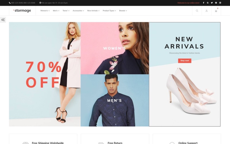 модная одежда magento тема