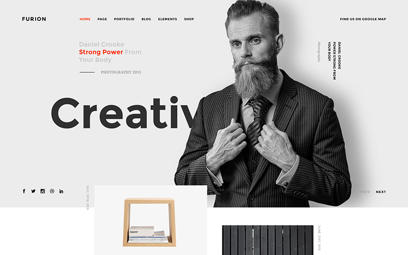 Download PSD шаблон "Furion - Creative and Agency PSD Template" / Furion - Creative and Agency PSD Template - PSD шаблон на тему архитектура agency clean creative freelancer minimal photography portfolio psd studio