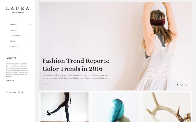 laura women fashion blog wordpress тема