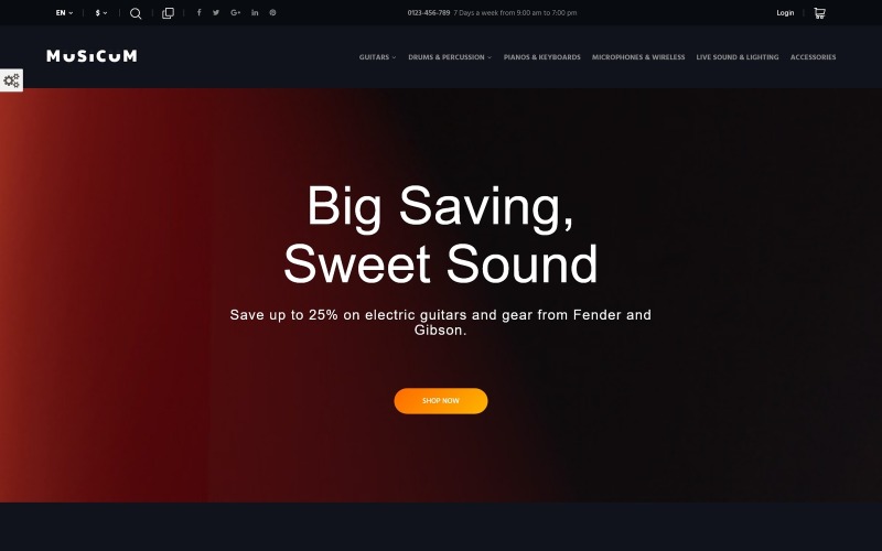 musicum prestashop тема