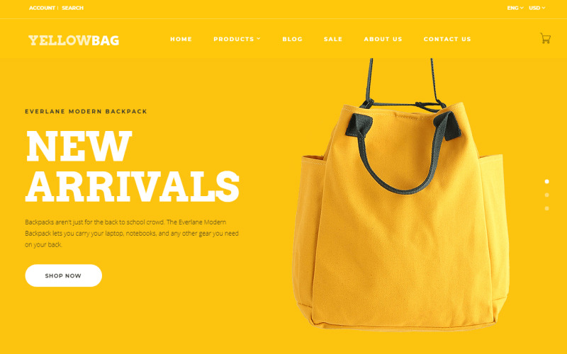 шаблон yellowbag opencart