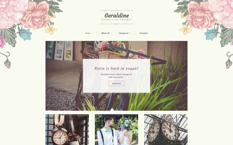 vintage &amp; retro blog wordpress тема