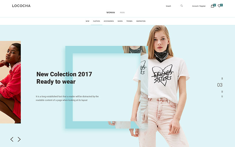 Download PSD шаблон "Lococha - Fashion and Store PSD Template" / Lococha - Fashion and Store PSD Template - PSD шаблон на тему магазин одежды accessories clean ecommerce fashion men responsive retail vintage women