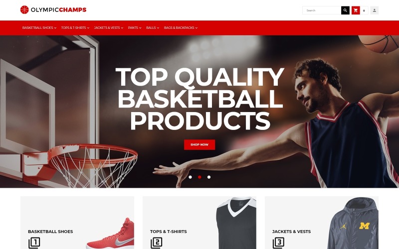 тема баскетбольного магазина magento