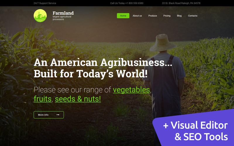 шаблон farming moto cms 3