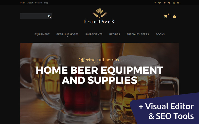 шаблон электронной коммерции brewery motocms