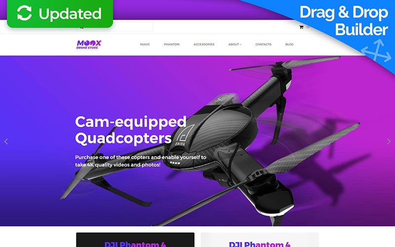 шаблон электронной коммерции drone store motocms