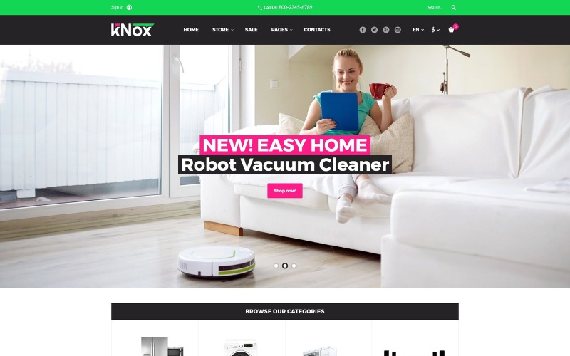 тема knox prestashop