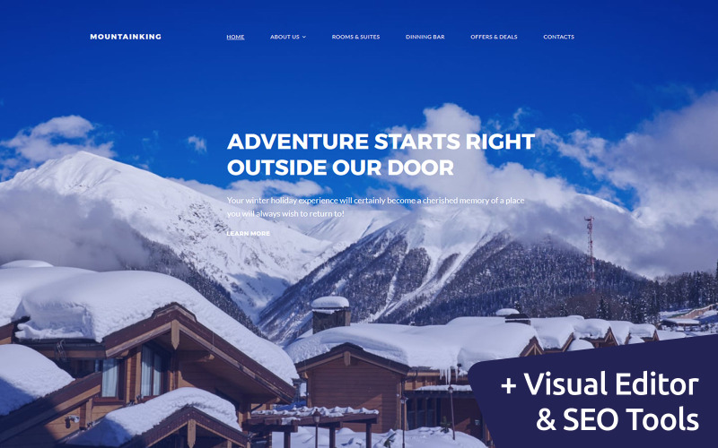 шаблон mountain hotel premium moto cms 3