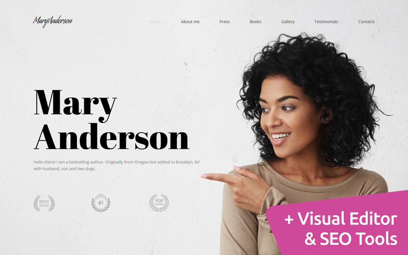 шаблон book writer premium moto cms 3