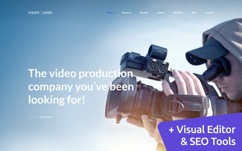 шаблон video production studio premium moto cms 3