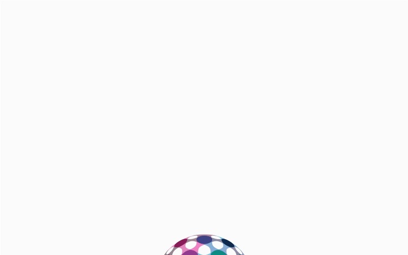 Download Шаблон логотипа "Colorful Digital World Logo Template" / Colorful Digital World Logo Template - Шаблон логотипа на тему графика digital pixel dot network connect tech technology link data sync online internet web co globe global 3d sphere earth